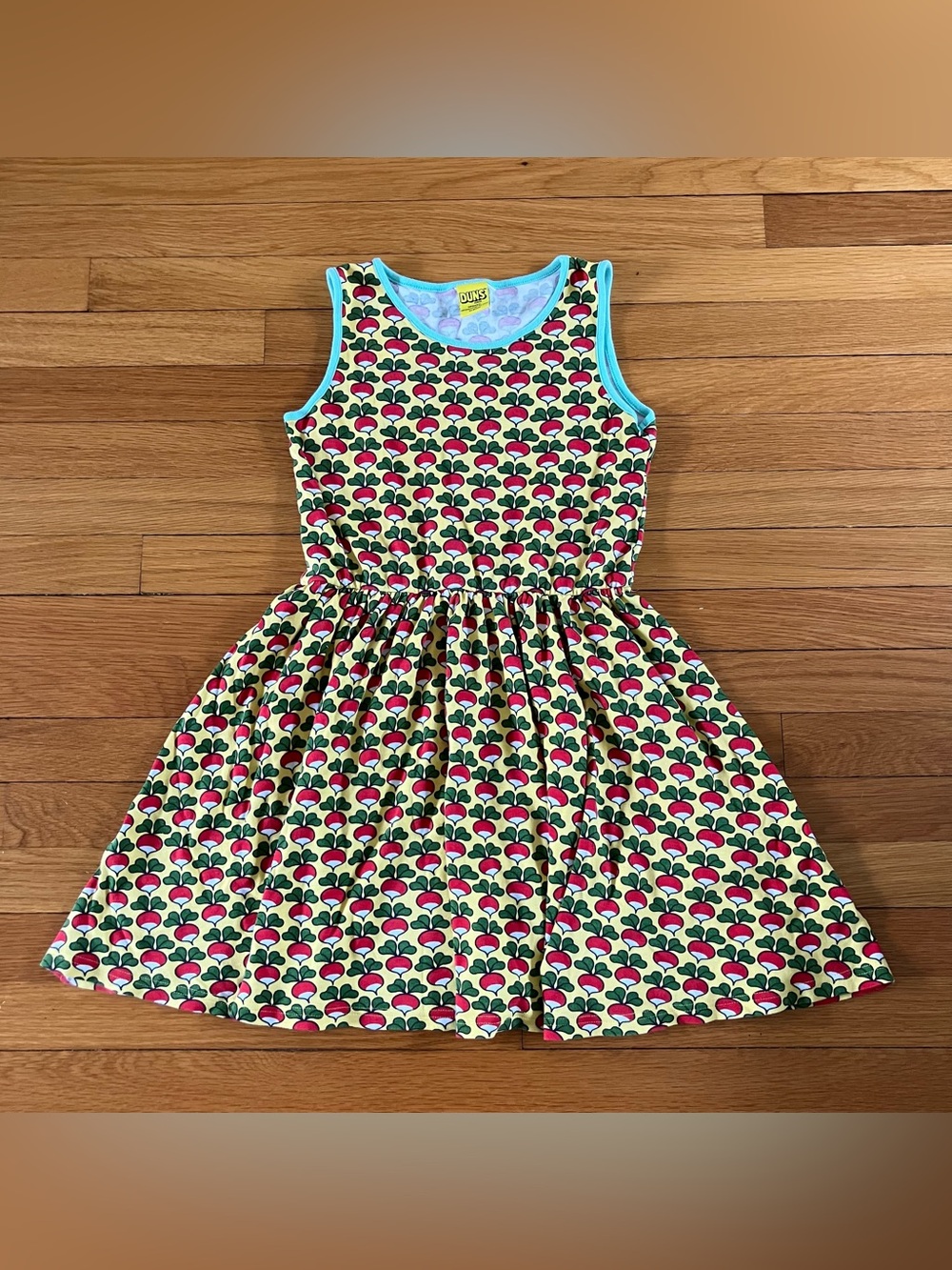 Duns Yellow Red Colorful Radish Vegetable Veggie Skater Twirl Dress 146 10 11
